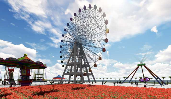 Big ferris wheel ride for amusement park 